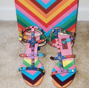 Multi-color Valentino (Garavani) Rockstud Sandals